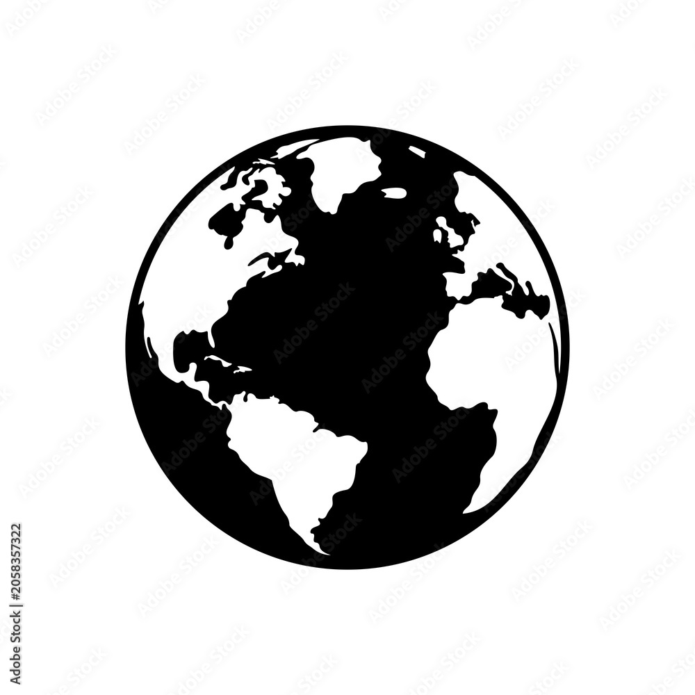 Fototapeta premium globe earth logo icon