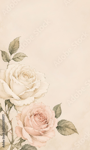 vintage background with roses