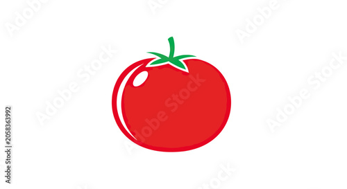 Fotografía Bright red tomato vegetable icon.