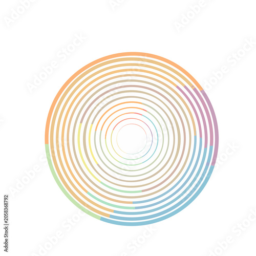 Colorful spiral pattern vector design