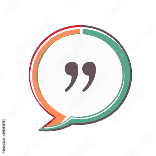 Flat design speech bubble icon