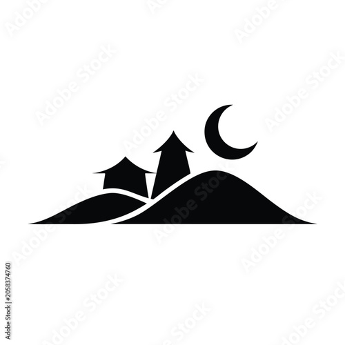 vector illustration of mountain landscape
