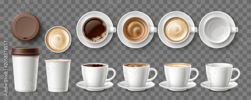 Tableau sur toile To go coffee cups