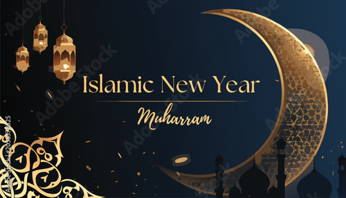 Happy New Year Elegant Greeting Card Design