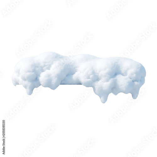 Snow cap isolated on transparent background