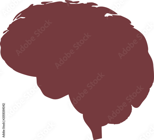 Foto human brain vector, human brain vector illustration