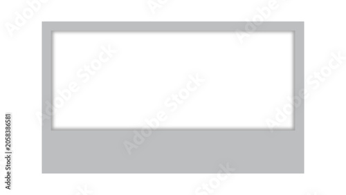 rectangular picture frame mockup, blank photo frame on transparent background, overlay 