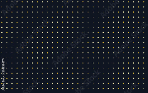 Foto Luxury gold and white halftone dot pattern on dark navy background, elegant geom