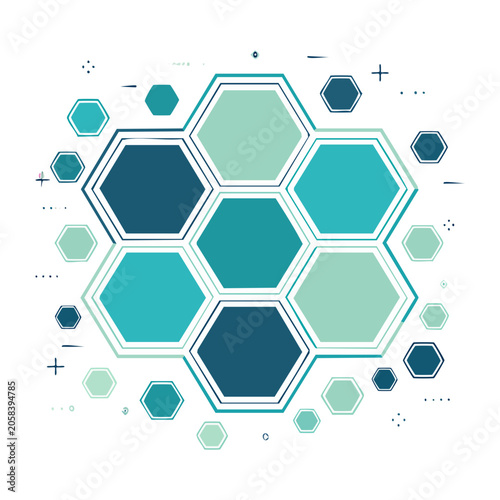 Hexagon geometric pattern vector design