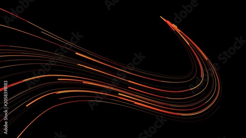 Abstract light streaks road neon curve wave line speed overlay effects aniamtion transparent background