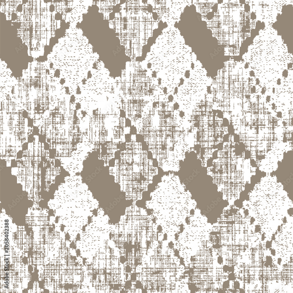 Fototapeta premium Imitation of pattern with linen fabric texture with thin and bold stripes pattern. Vector seamless design