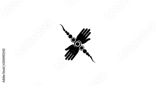 Foto Minimalist Rakhi Festival Icon with Hands and Thread