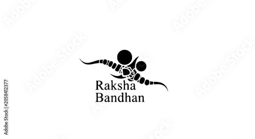 Cuadro en lienzo Minimalist Raksha Bandhan Festival Logo Design