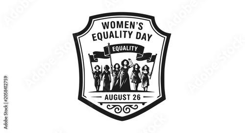 Εκτύπωση καμβά Women's Equality Day Badge Illustration