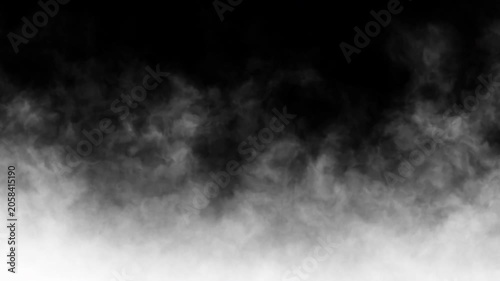 Floating white smoke cloud overlay 4K video resolution on alpha channel background. VFX element easy to use for cinematic or horror visual. 