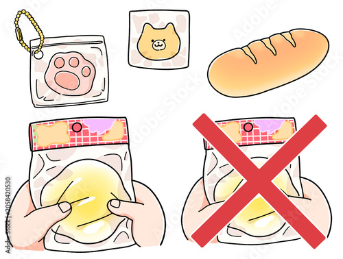 いろいろなスクイーズのイラスト
