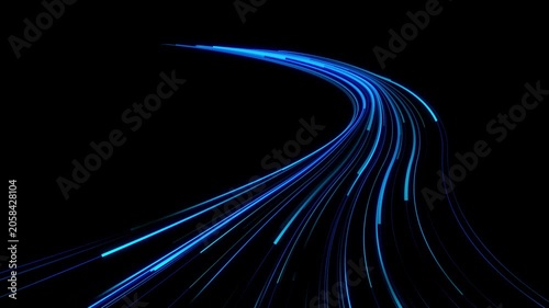 abstract Light Streaks effects animation with transparent  background 