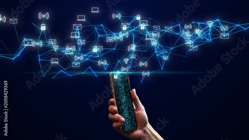 smartphone connection high technology
