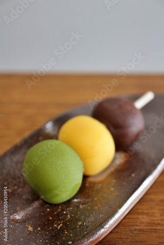 Botchan dango purchased in Matsuyama City, Ehime Prefecture, Japan