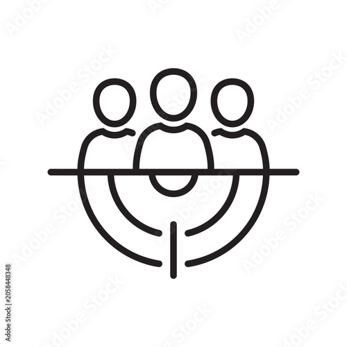 Canvastavla Target headhunter icon, outline style