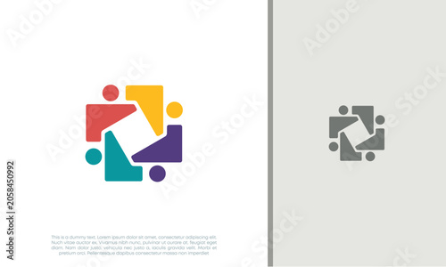 Global Community Logo Icon Elements Template. Community human Logo template vector. Community health care. Abstract Community logo