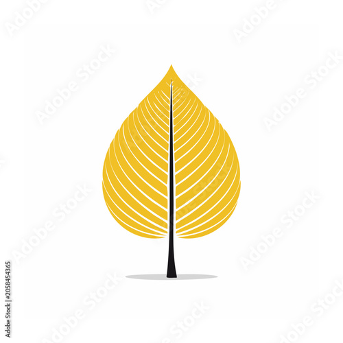 Yellow Leaf Vector Graphic Design