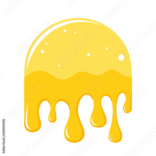 Yellow smiley face icon flat design