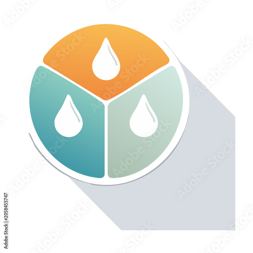 Flat icon of document folder with orange tab