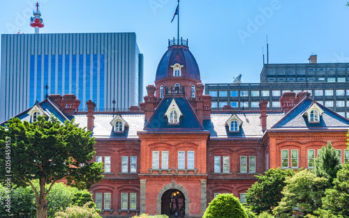 Former Hokkaido Government Office Building, Red Brick Government Office, Sapporo City, Hokkaido, Japan.