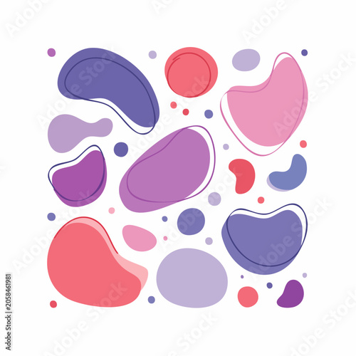 Abstract Organic Shapes with Pastel Colors