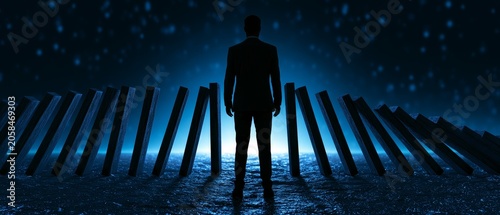 Business chain reaction leadership strategy and risk management in the domino effect of change