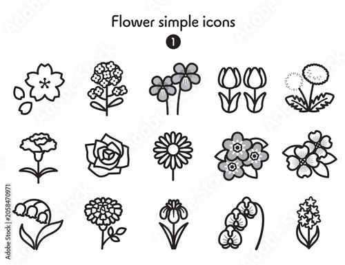 シンプルアイコン集 花