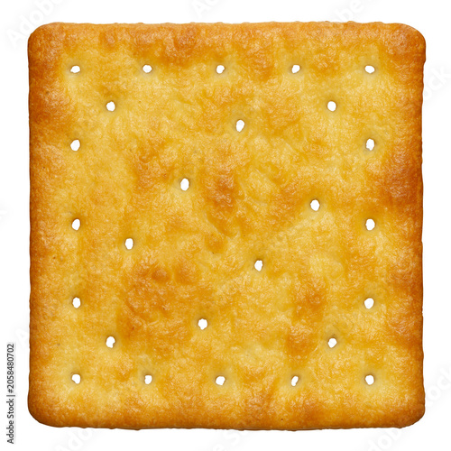 Cutout Square Cracker Close-up Shot