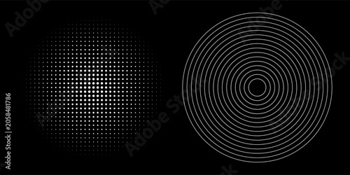 Halftone dots in circle form. round logo . vector dotted frame . design element,eps.10
