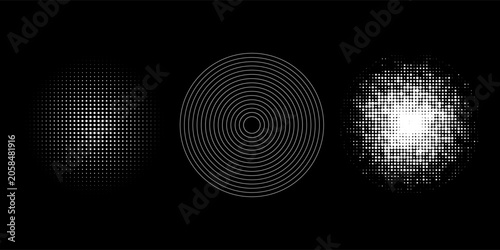 Halftone dots in circle form. round logo . vector dotted frame . design element,eps.10