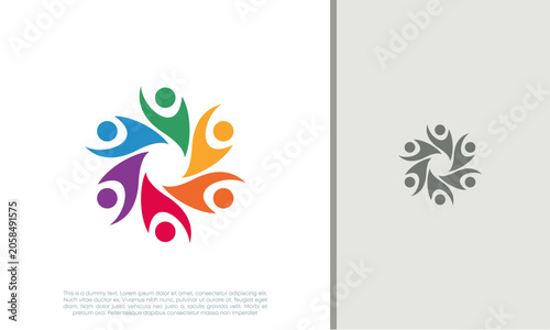 Global Community Logo Icon Elements Template. Community human Logo template vector. Community health care. Abstract Community logo