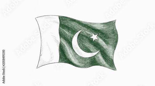 Photos The Pakistani flag waves proudly with crescent moon and star symbols