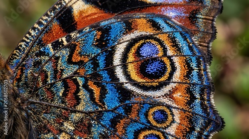 Butterfly wing macro close up showing intricate patterns colorful textures and natural design