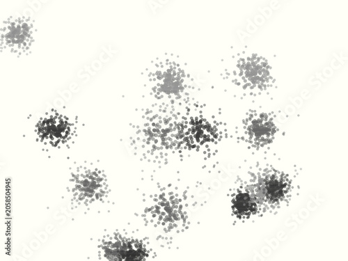Bild auf Leinwand Organic Point Clusters Modern Abstract Design