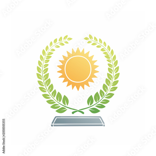 Sun and Laurel Wreath Award Icon