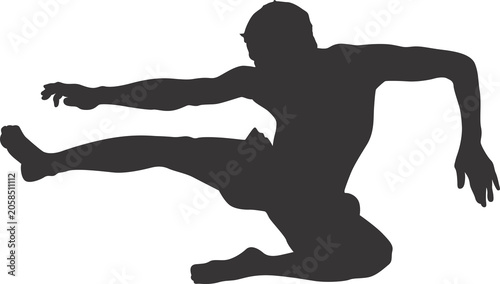 Foto Gray Silhouette Breakdance Capoeira Acrobatic Move — Dynamic Action Dance Pose I