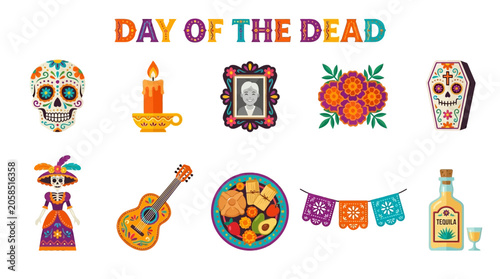 Photos Day of the Dead Celebration Elements.