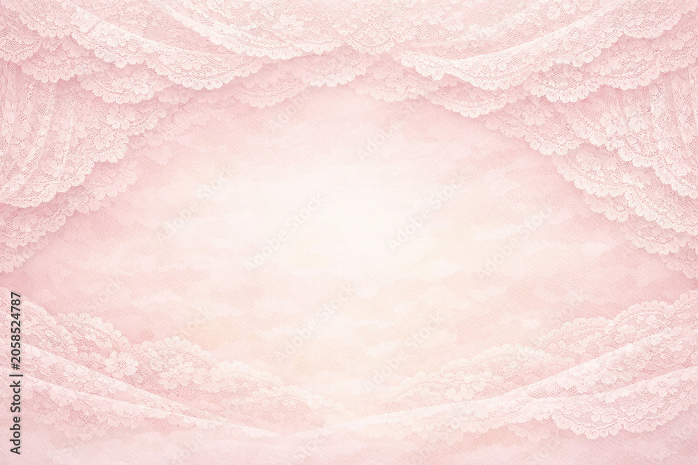 Fototapeta premium Soft Pink Lace Layers 