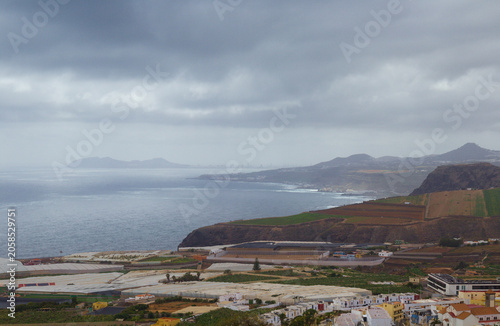 Dramatic view of Gran Canaria from Montana de Galdar Trail