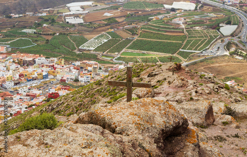 Dramatic view of Gran Canaria from Montana de Galdar Trail