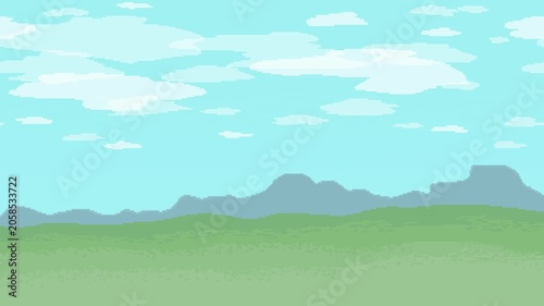 mountain landscape with clouds