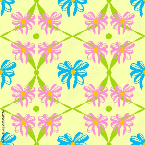Green pastel pink blue bow