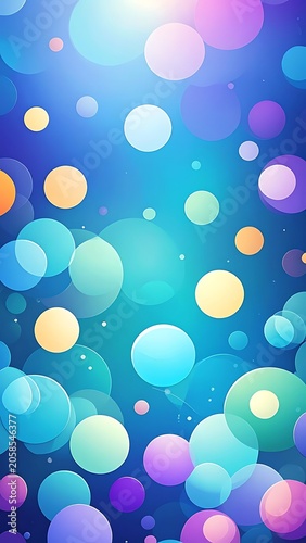 A vibrant abstract background with multicolored glowing circles