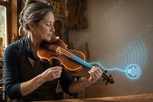 Violin Luthier Maps Acoustic Resonance