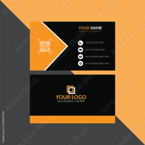 Blank Business Card Mockup with Minimalist Design on Dark Background